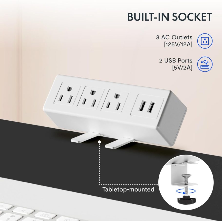 FLEXISPOT EN2 Whole-Piece Standing Desk with Clamp Power Strip, 60 x 24 Electric Stand Up Height Adjustable Desk with Cable Management (White Frame + 60" White Desktop, 2 Packages) - Image 4