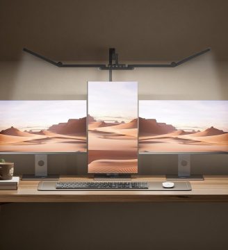 Ultra Bright Architect Desk Lamp with Clamp,Transformable LED Desks Lamp for Home Office,Tall Overhead Led Desk Light[41" Long Dimmable Light Bar],24W Auto Dimmable Desks Lights for Drawing Hobby Use
